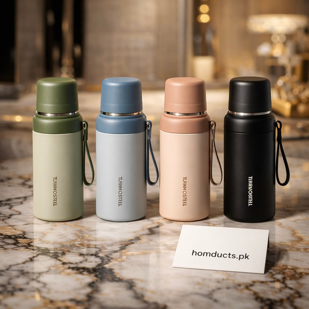 Luxury Vacuum Insulated Thermos Bottle – Stainless Steel Travel Flask | Homducts.pk