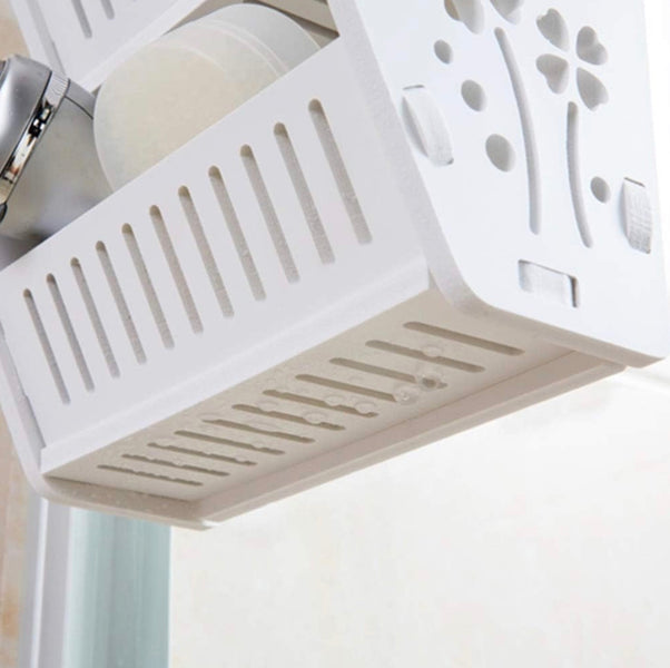 Wall Mounted Multi-Purpose Storage Organizer Rack – Space Saving Shelf for Home, Kitchen & Bathroom