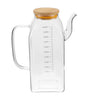 Luxury Glass Oil Dispenser with Wooden Lid – 1000ml (33.8oz) Premium Kitchen Container