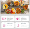 6-Slot Rotating Lazy Susan Serving Tray | Round Food & Snack Serving Platter