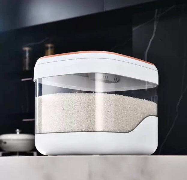 Premium Airtight Rice Storage Container with Measuring Cup & Moisture-Proof Lid | Large Kitchen Food Grain Storage Box