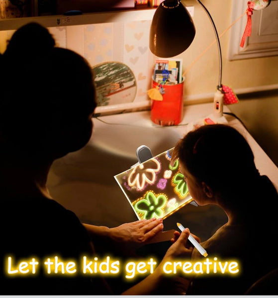 LED Holiday Acrylic Note Board – Glowing Writing Board with Christmas Design | Reusable Message Board