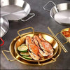 Premium Golden Stainless Steel Pan – 22cm Durable & Elegant Cookware with Dual Handles