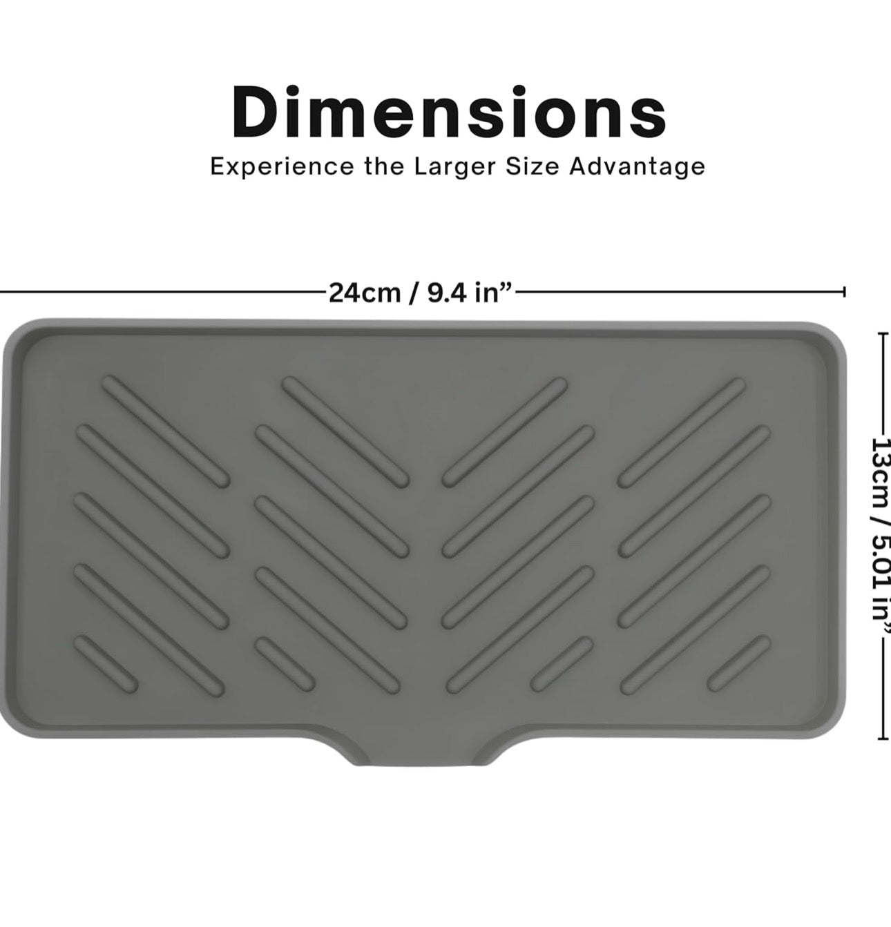 Premium Silicone Sink Organizer Tray with Drain Outlet – Multi-Purpose Faucet Shelf for Kitchen & Bathroom