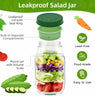 FreshVault Luxe Leakproof Salad Jar – Portable Food Container with Dressing Cup | Premium On-the-Go Meal Bottle (High Quality)