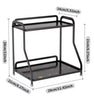 Luxury Black Marble Bathroom Storage Rack – 2-Tier Metal Organizer Shelf