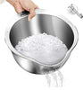 Premium Stainless Steel Strainer & Mixing Bowl Set – Dual Use for Washing, Draining & Cooking Prep
