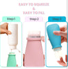 Luxury Silicone Travel Lotion Bottles Set – Leakproof Squeeze Containers for Toiletries (3 Pcs)
