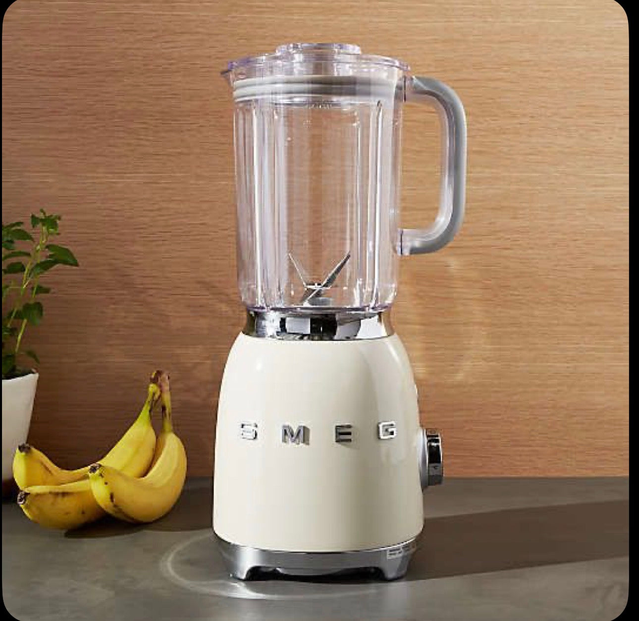SMEG Retro Blender – Cream White Premium High-Speed Kitchen Blender with Multi-Speed Control
