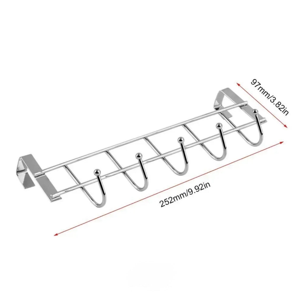 Premium Over-the-Cabinet Hook Rack – Multi-Purpose Hanging Organizer