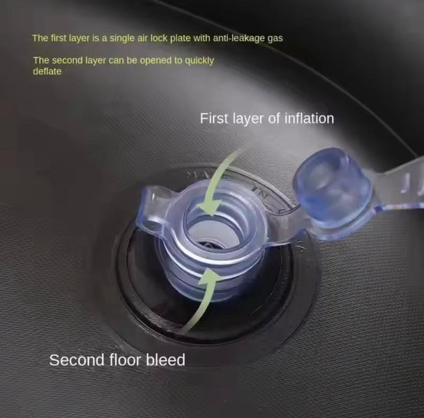 Luxury Inflatable Lounge Chair with Ottoman – Modern Air Sofa Set for Living Room & Bedroom