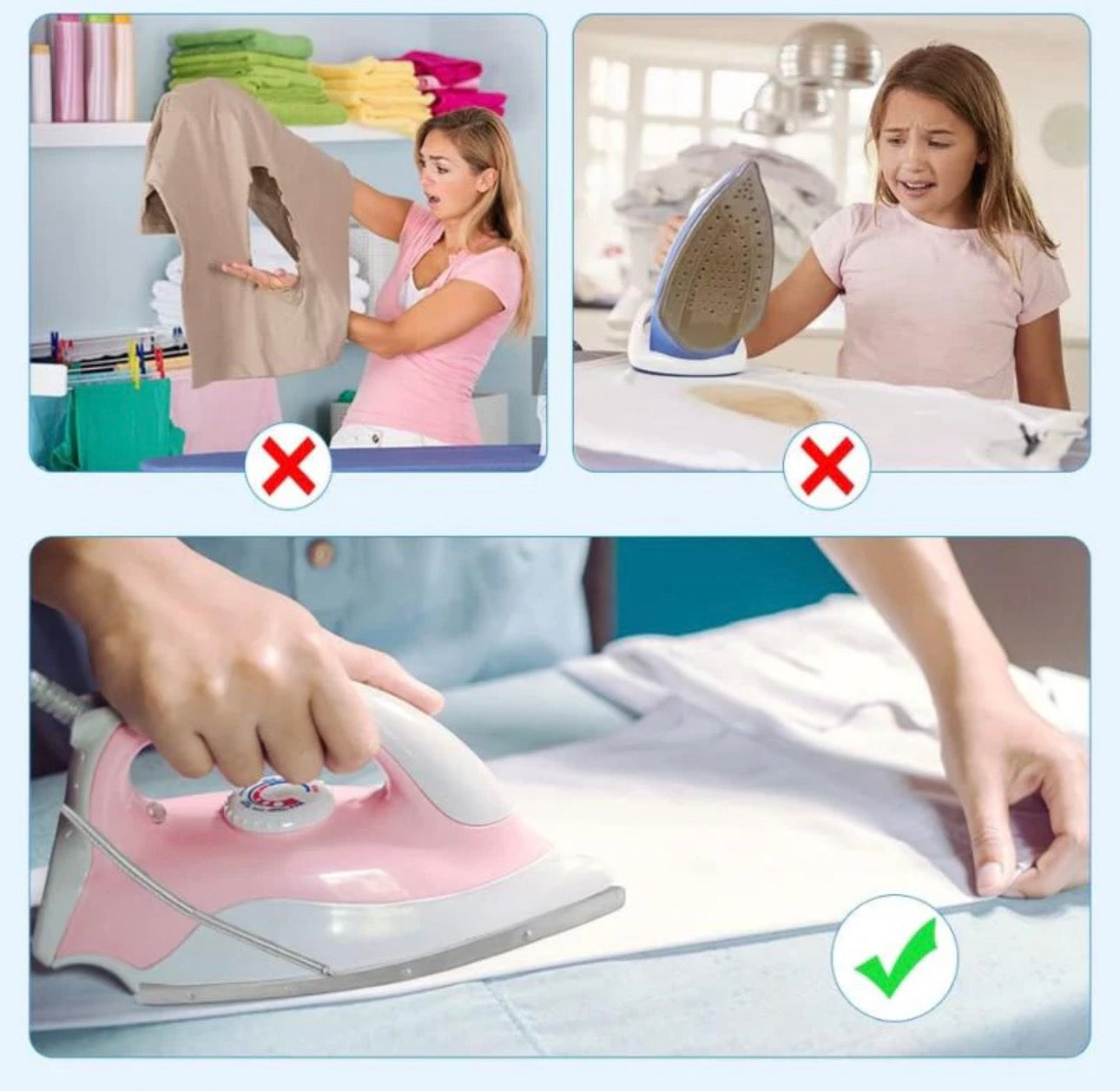 Premium Non-Stick Iron Soleplate Protector – Heat Resistant Fabric Safe Ironing Cover