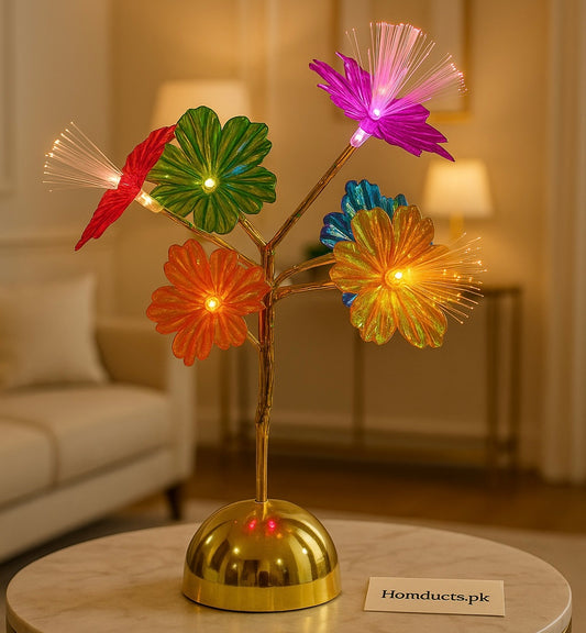 Luxury Fiber Optic Flower LED Table Lamp – Multi-Color Decorative Light for Home & Bedroom