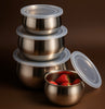 Premium Stainless Steel Food Storage Bowl Set with Airtight Lids – 3 Pcs | Multi-Purpose Kitchen Containers