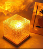Luxury Crystal Glass Cube LED Ambient Lamp – Modern Decorative Night Light for Home & Office