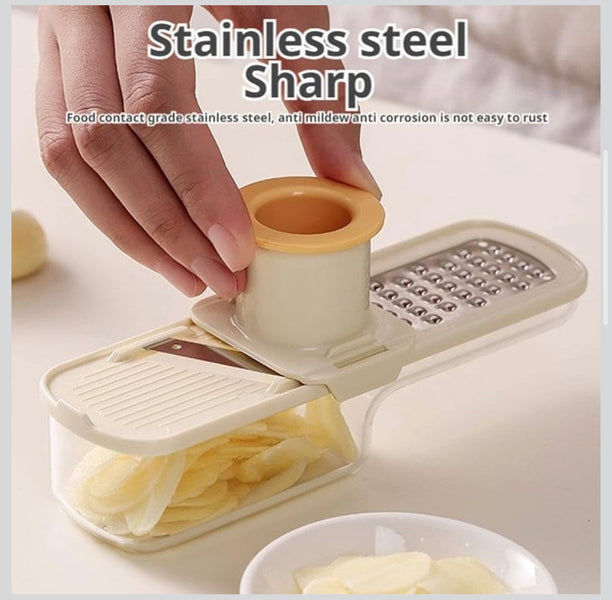 Premium 3-in-1 Garlic & Ginger Peeler, Slicer & Storage Box