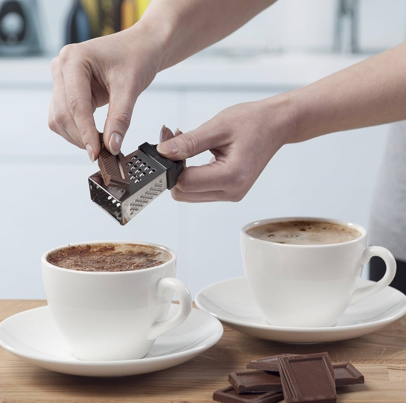 Mini Stainless Steel Box Grater with Handle – Spice, Cheese & Nutmeg Grater