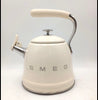 SMEG Retro Whistling Kettle – Cream White Premium Stainless Steel Stovetop Tea Kettle