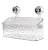 Premium Transparent Wall-Mounted Bathroom Organizer – Double Layer Suction Shelf
