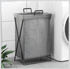 Foldable Fabric Laundry Basket with Metal Frame – Modern Clothes Storage Hamper