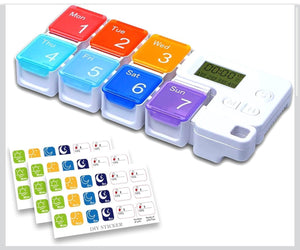 7-Day Smart Pill Organizer with Digital Timer & Reminder | Weekly Medicine Storage Box