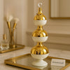 Luxury Triple-Tier Gold Decorative Showpiece – Elegant Home Décor Accent