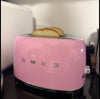SMEG 2-Slice Retro Toaster – Pastel Pink Premium Stainless Steel Bread Toaster with Multi-Function Controls