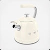 SMEG Retro Whistling Kettle – Cream White Premium Stainless Steel Stovetop Tea Kettle
