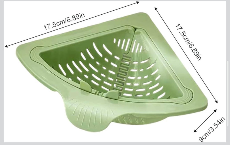 Premium Corner Sink Strainer Basket – Multi-Purpose Kitchen Drain Organizer