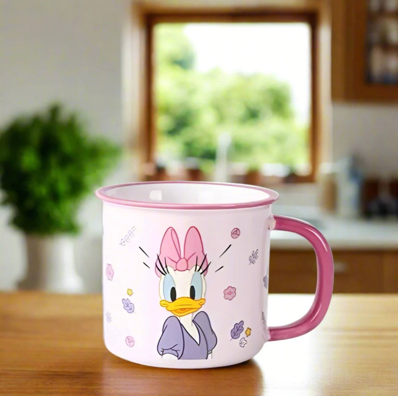 Disney Daisy Duck Pink Ceramic Mug – Official Character-Inspired Drinkware