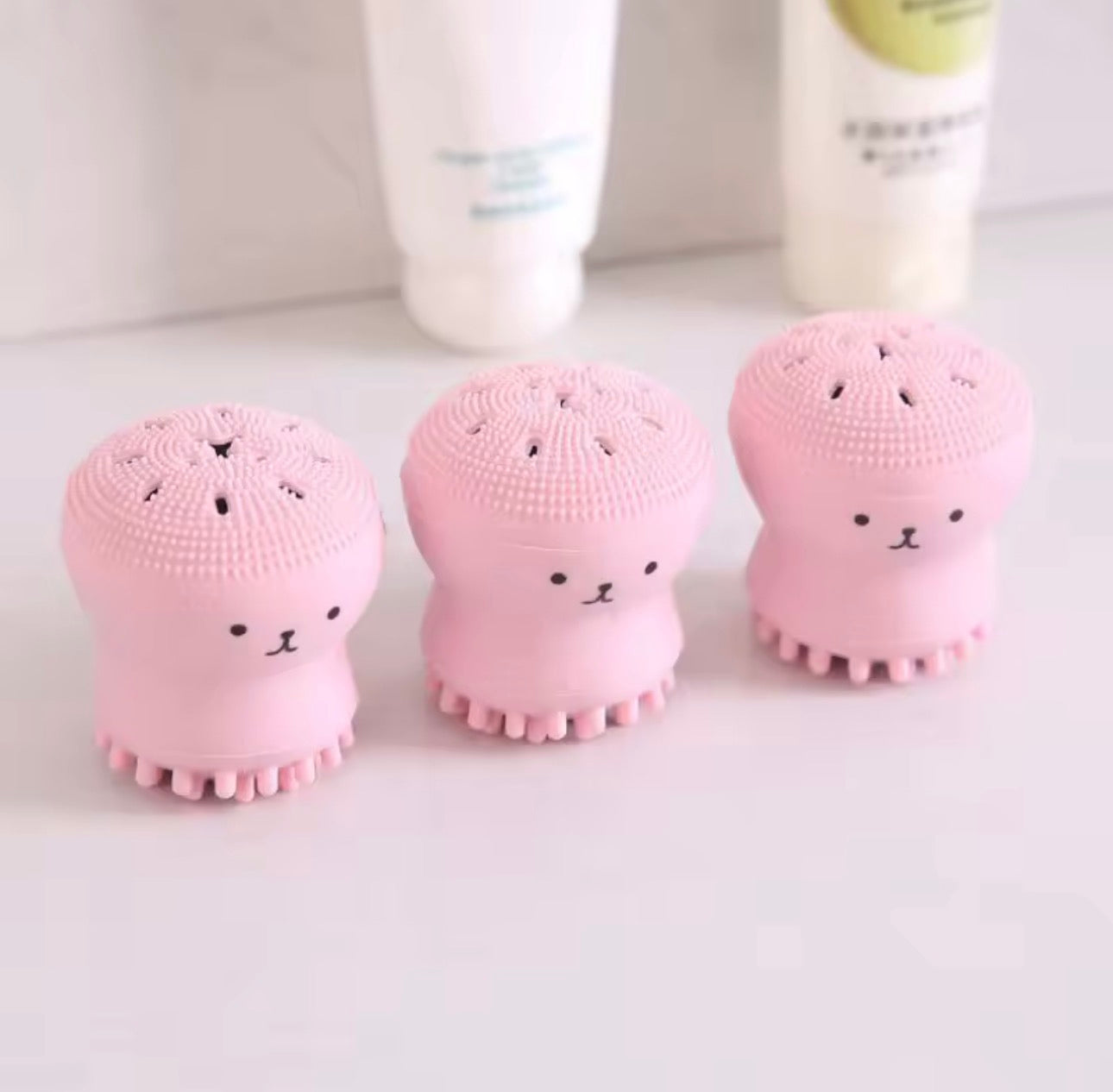 Luxury Silicone Facial Cleansing Brush – Cute Octopus Design Exfoliator & Massager