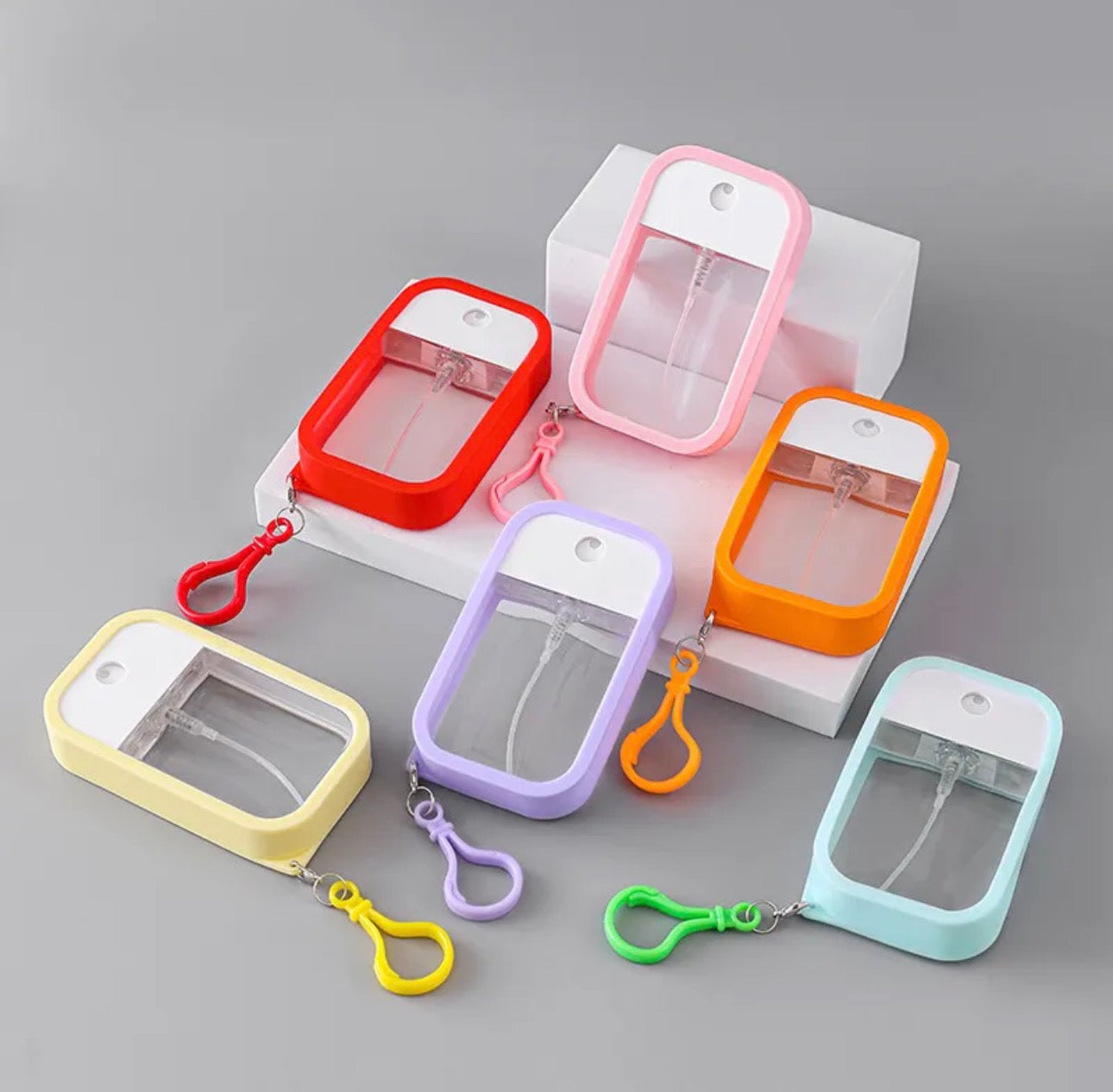 Luxe Refillable Perfume & Sanitizer Keychain Dispenser