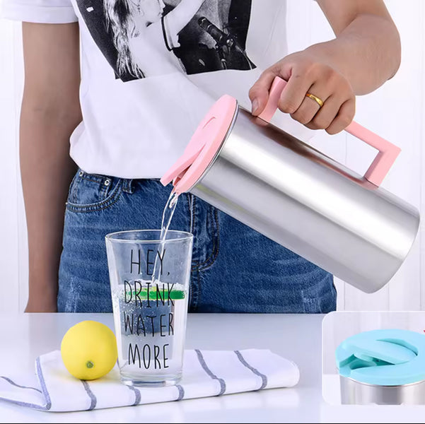 Luxury Stainless Steel Water & Tea Jug – 1800ml High Capacity with Elegant Handle