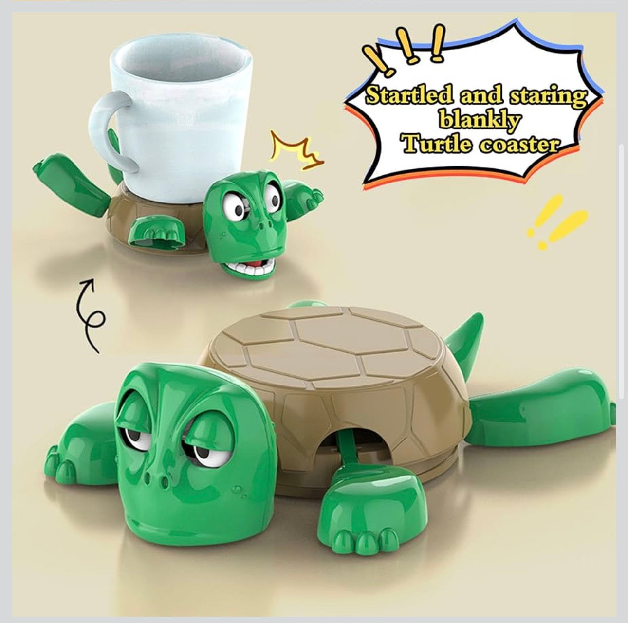 Funny Turtle Mug Holder – Cute Anti-Spill Fun Cup Stand