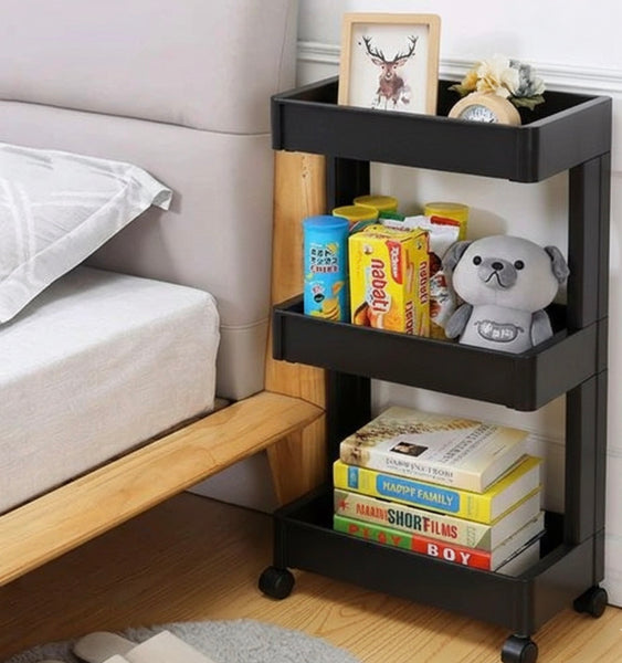 Premium Multi-Purpose 3 & 4 Tier Rolling Storage Organizer Rack for Bathroom, Kitchen, Laundry & Home Organization