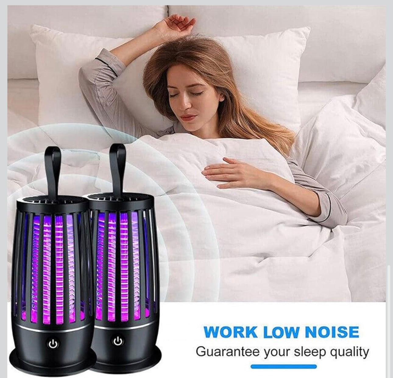 Luxury Portable USB Mosquito Killer Lamp – Rechargeable Silent UV Insect Trap (4000mAh)
