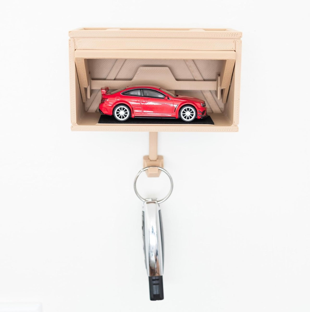 Mini Garage Key Holder With Car Model – Wall Mounted Key Organizer for Home & Office