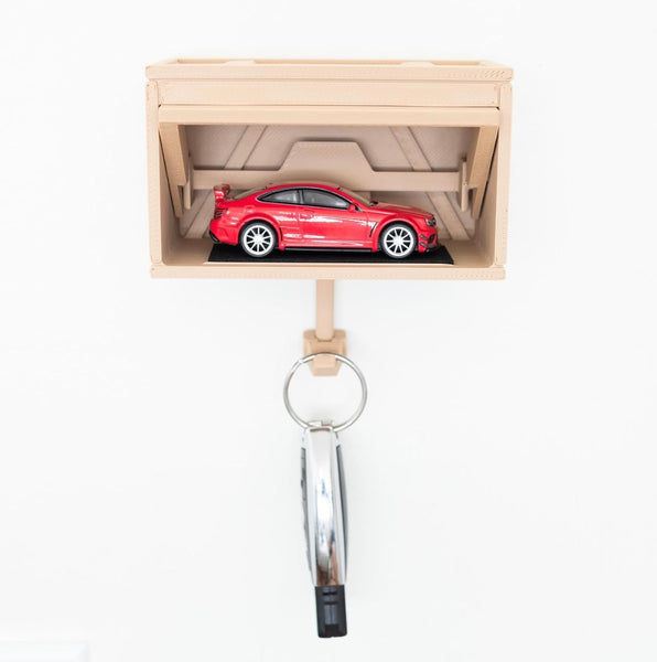 Mini Garage Key Holder With Car Model – Wall Mounted Key Organizer for Home & Office