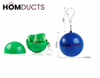 Portable Emergency Rain Poncho Ball – Reusable Waterproof Raincoat Keychain for Travel, Hiking & Outdoor Use