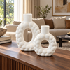 Bubble Textured Ring Vase Set – 2 Pieces