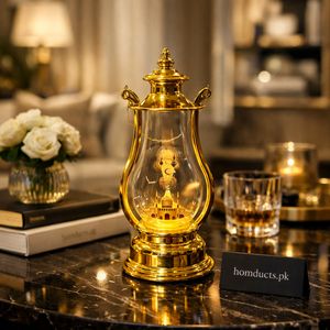 Luxury Golden Decorative Lantern Lamp with LED Ambient Light