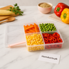 Limon Premium 4-Grid Food Storage Organizer – Airtight Multi-Partition Fresh Keeper