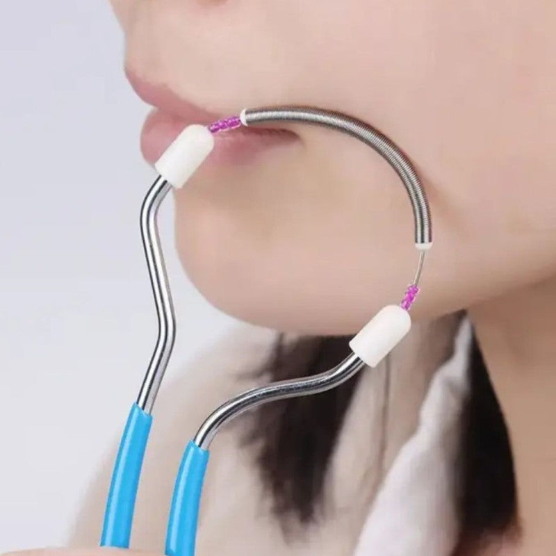 Spring Facial Hair Remover Tool – Manual Threading Epilator for Face