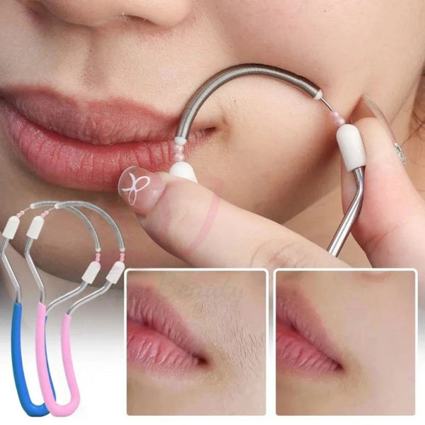 Spring Facial Hair Remover Tool – Manual Threading Epilator for Face