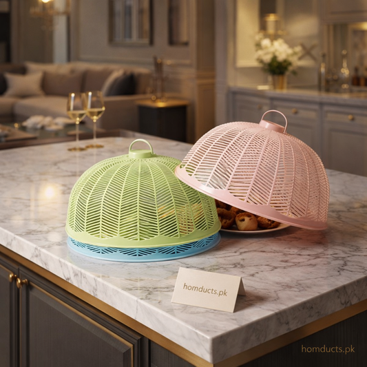 Premium Fly-Proof Food Cover – Thickened Round Mesh Dome (1 Pc) – Multi-Color Kitchen Food Protector