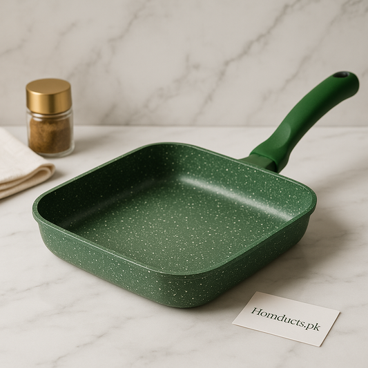 Prestige Premium Non-Stick Square Grill Pan – Heavy Duty Stone Coated Frying Pan (28cm)