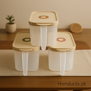 Airtight Fridge Storage Jar with Handle – 1 PC | Large Freezer Organizer Box