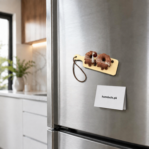 3D Chocolate Donut & Ice Cream Decorative Fridge Magnet with Hanging Loop – 1 Pc