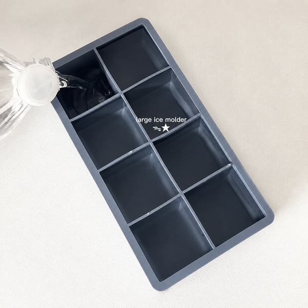 8-Cavity Large Silicone Ice Cube Tray