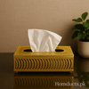 Luxury Gold Metal Tissue Box Cover – Elegant Decorative Napkin Holder for Home & Office | Homducts.pk